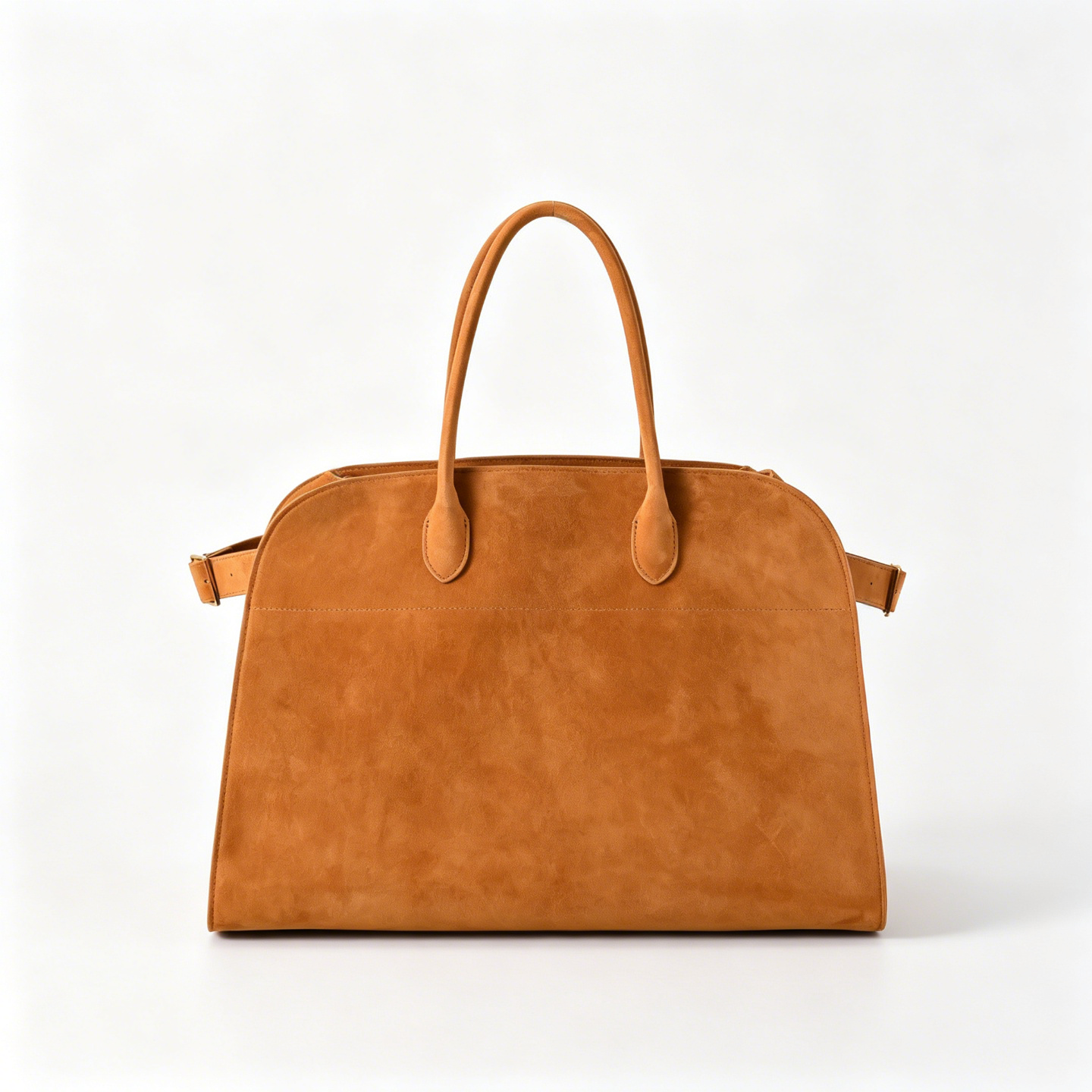 The Row Margaux 17 Large Suede Bag | 43cm Suede Leather Top Handle Tote | Dark Brown/Espresso Margaux Handbag