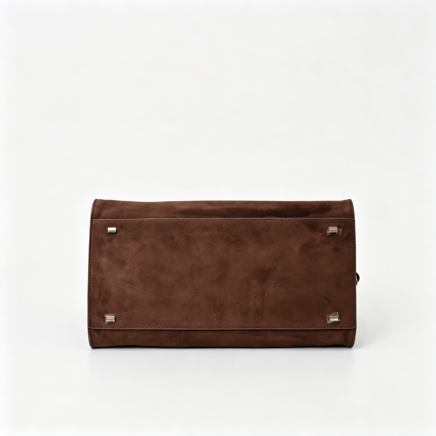 The Row Margaux 17 Large Suede Bag | 38.5cm Suede Leather Top Handle Tote | Dark Chocolate Margaux Handbag