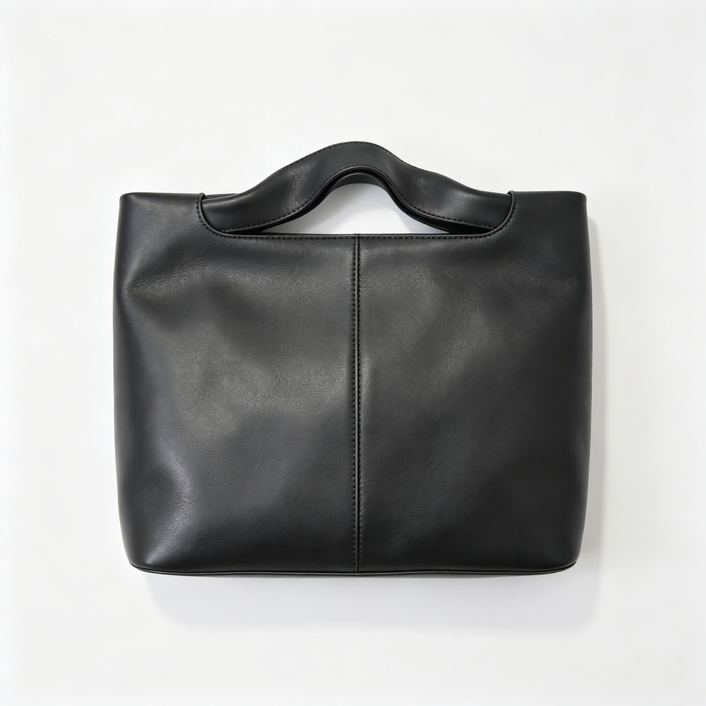 The Row Camden Medium Leather Bag | 32cm Black Smooth Calfskin Shoulder Bag | Minimalist Crossbody Tote