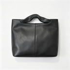 The Row Camden Medium Leather Bag | 32cm Black Smooth Calfskin Shoulder Bag | Minimalist Crossbody Tote