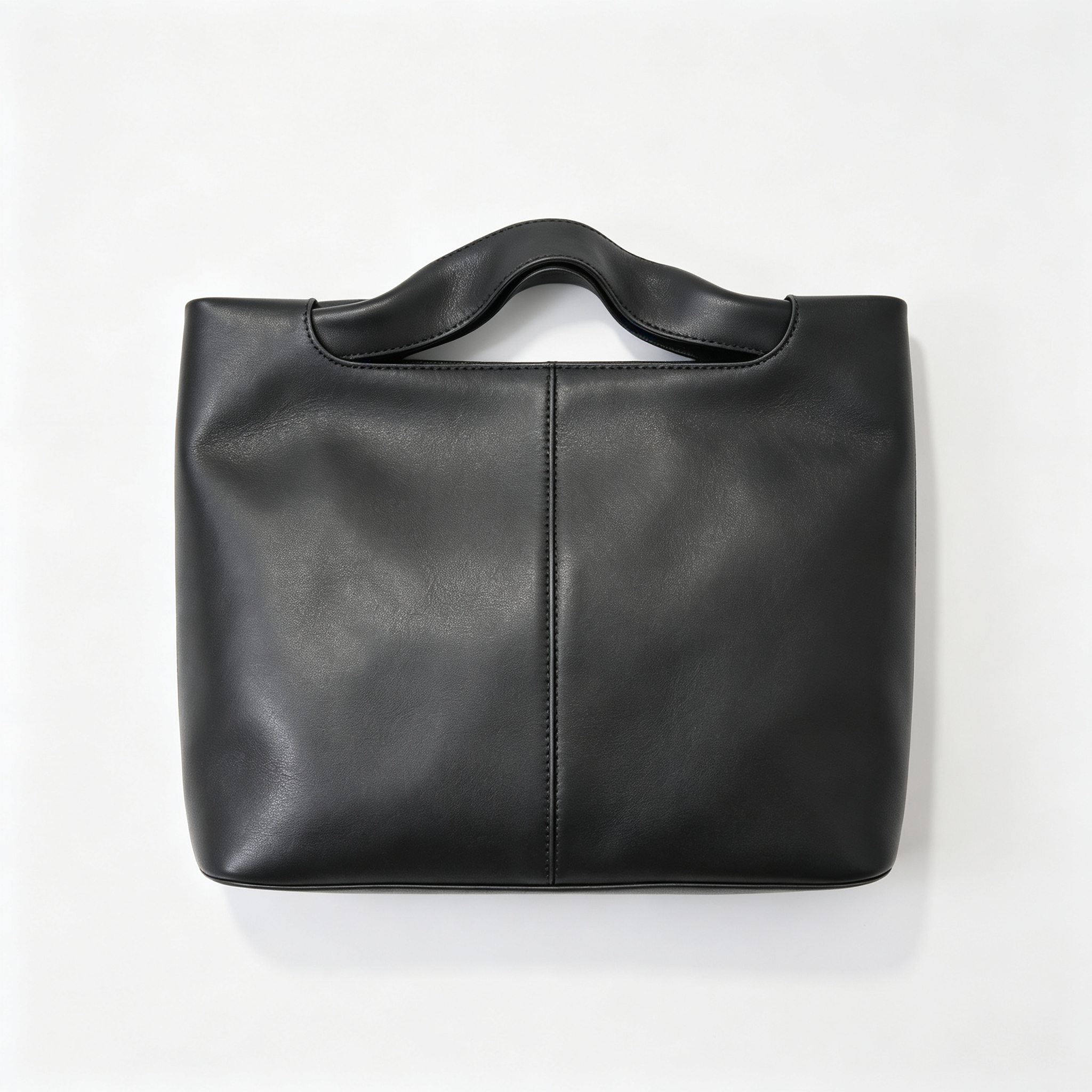 The Row Camden Medium Leather Bag | 32cm Black Smooth Calfskin Shoulder Bag | Minimalist Crossbody Tote