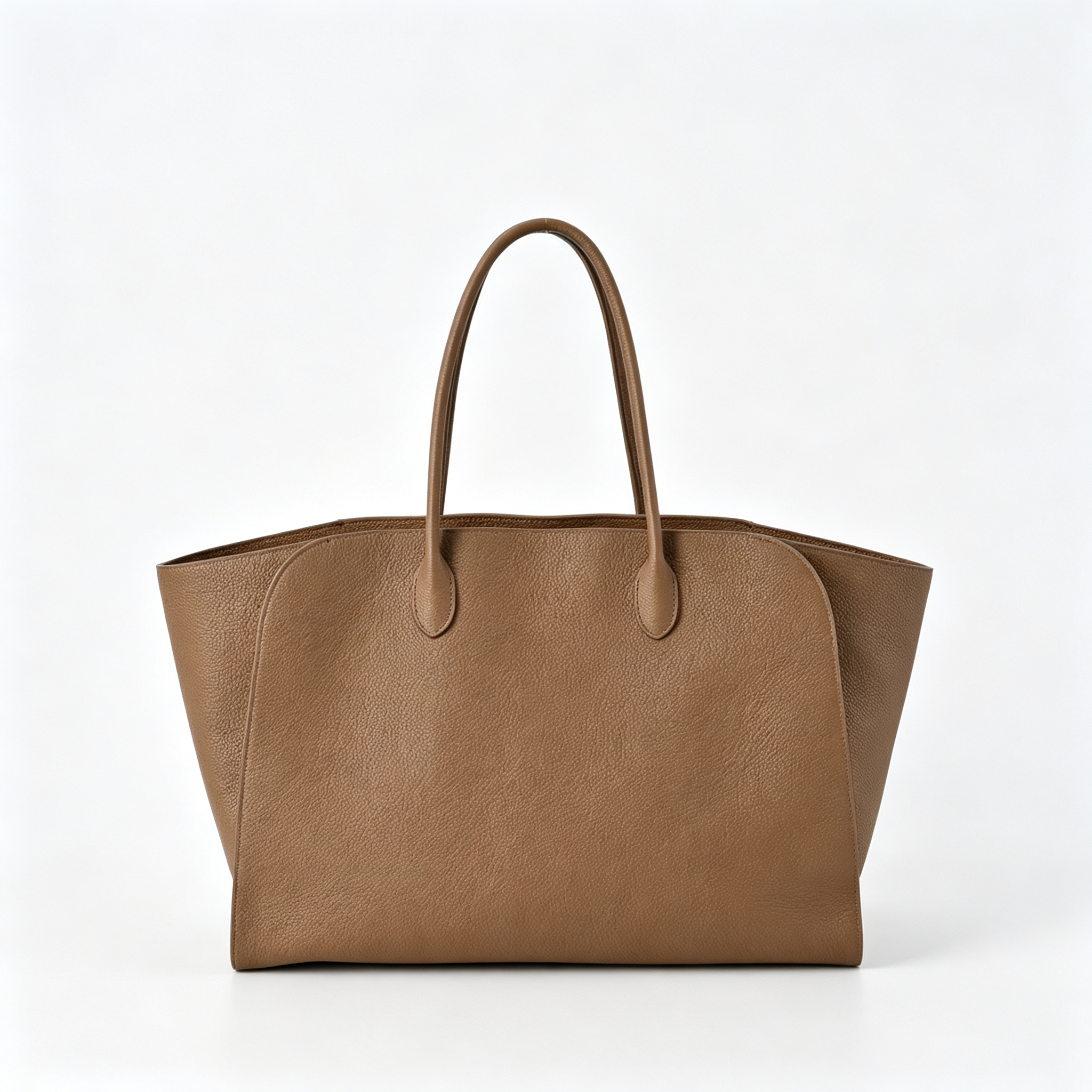 The Row Marlo Large Textured Leather Tote | 43×20×30cm Commuter Bag | Premium Italian Cowhide Shoulder Bag