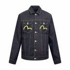 EVISU Gold Dragon Embroidered Denim Jacket