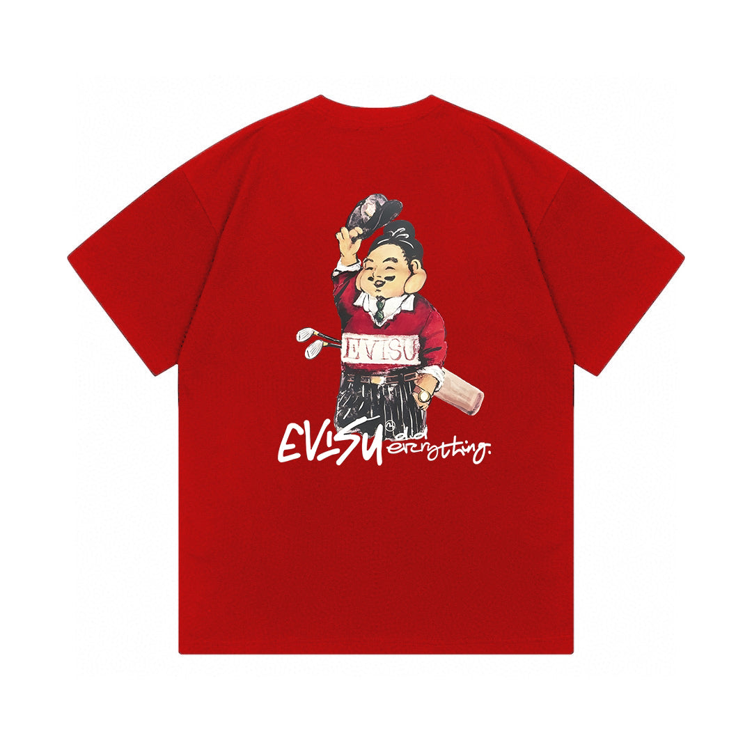 EVISU Golf-Themed Printed Short-Sleeve T-Shirt