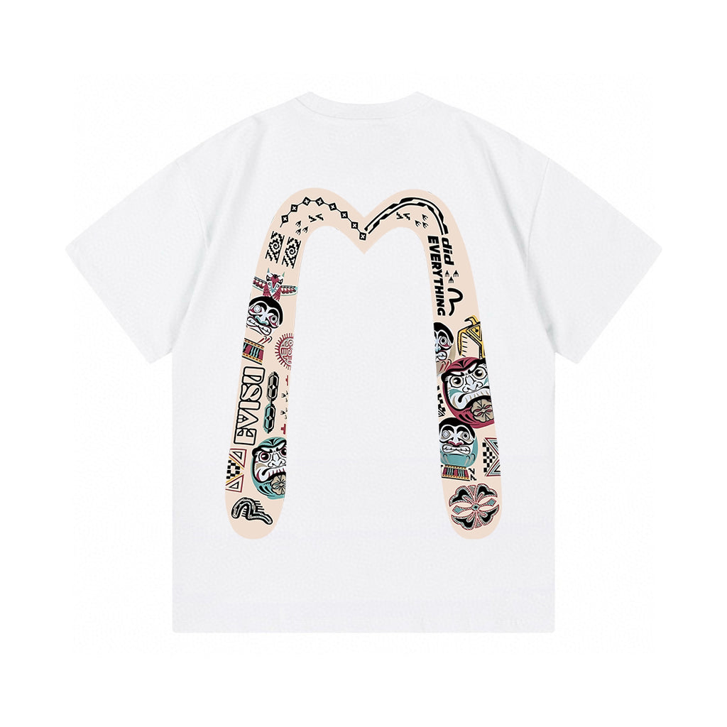 EVISU Daruma "Big M" Print Short-Sleeve T-Shirt