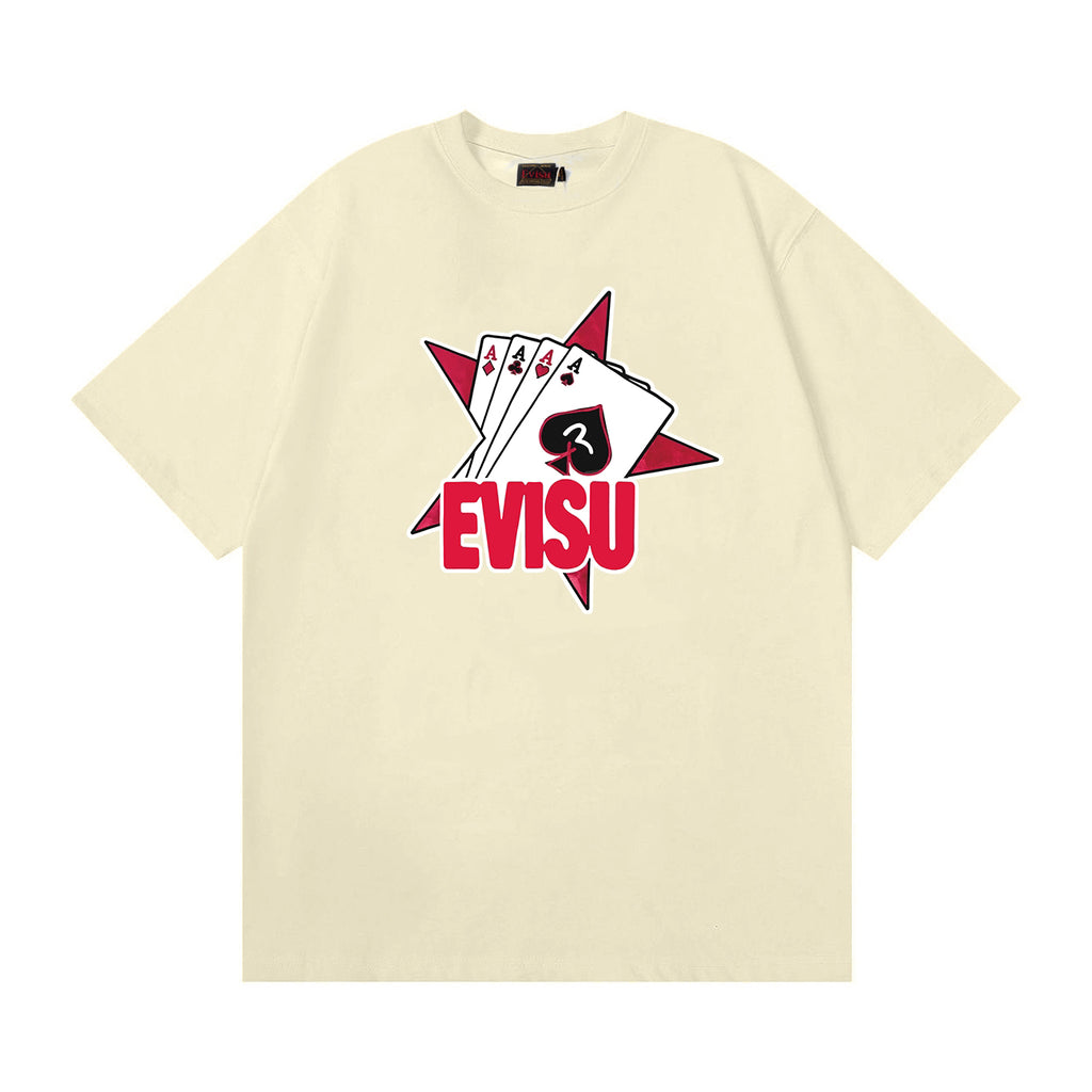 EVISU “Born Winner” Capsule Collection: Playing Card Ace Print T-Shirt