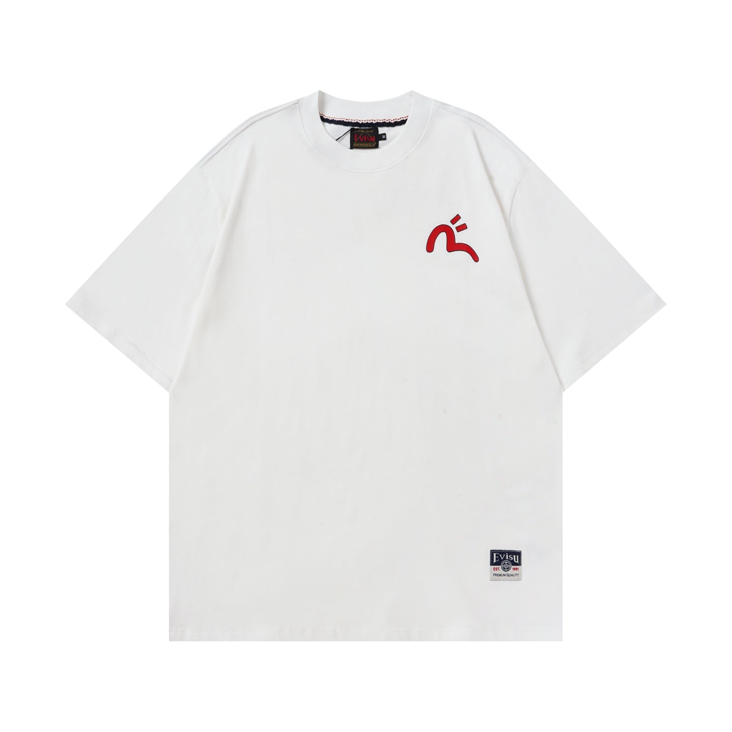EVISU "Daruma Big M" Print Short-Sleeve T-Shirt