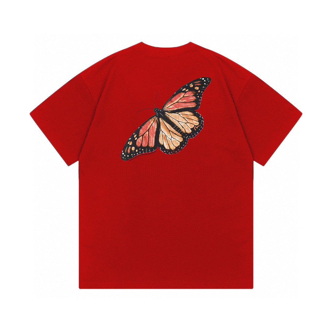 EVISU Vintage Monarch Butterfly Print Short-Sleeve T-Shirt