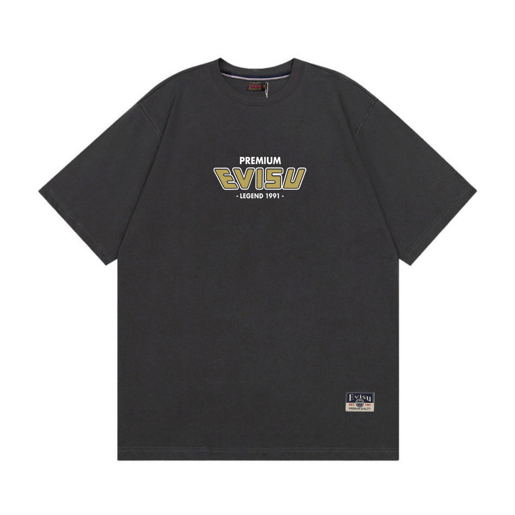 EVISU Summer New Arrival: "Family Crest" Print Short-Sleeve T-Shirt