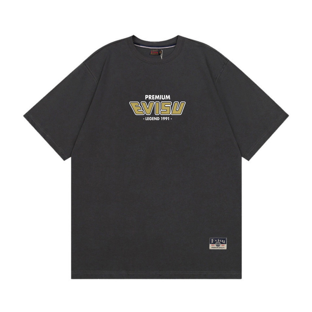 EVISU Summer New Arrival: "Family Crest" Print Short-Sleeve T-Shirt