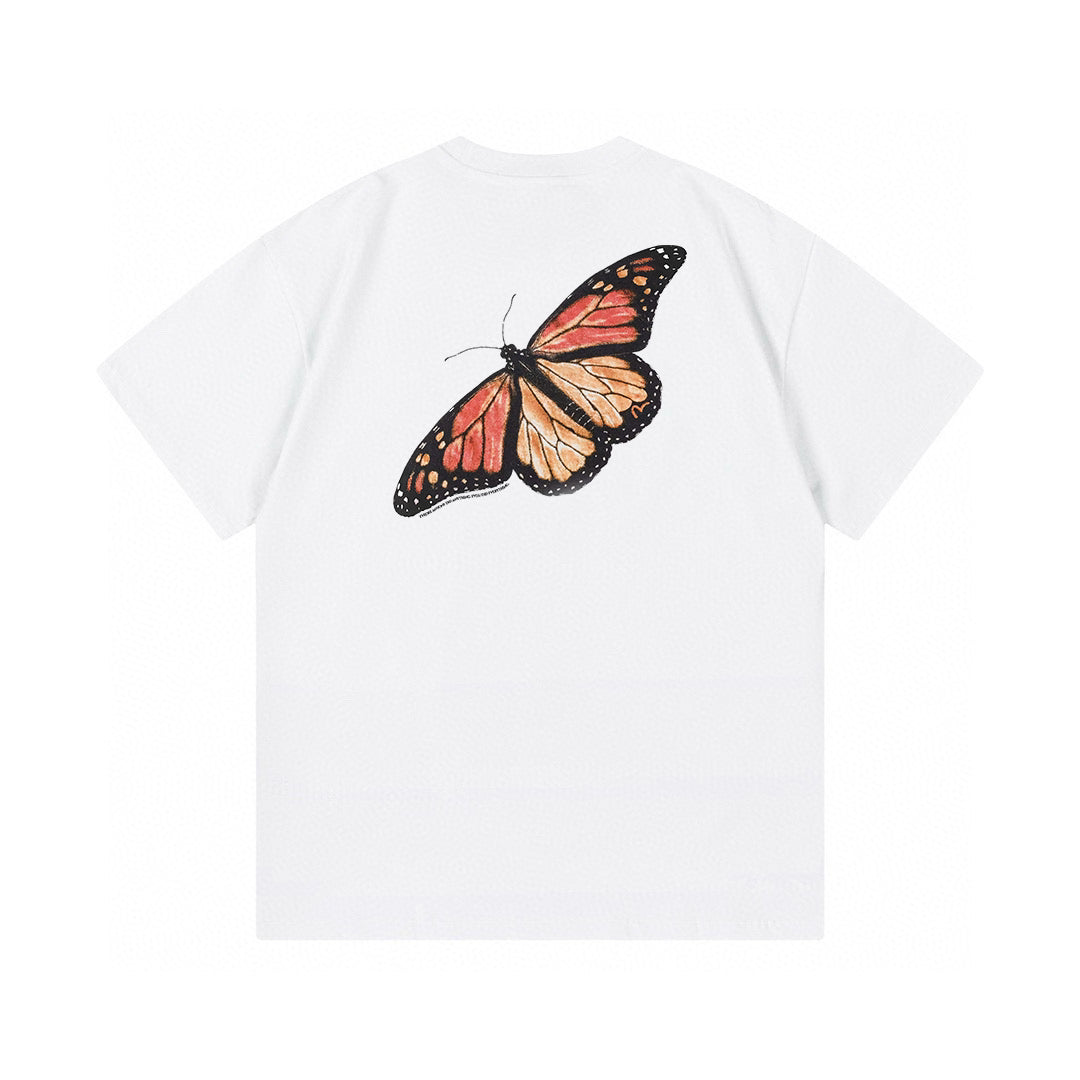 EVISU Vintage Monarch Butterfly Print Short-Sleeve T-Shirt