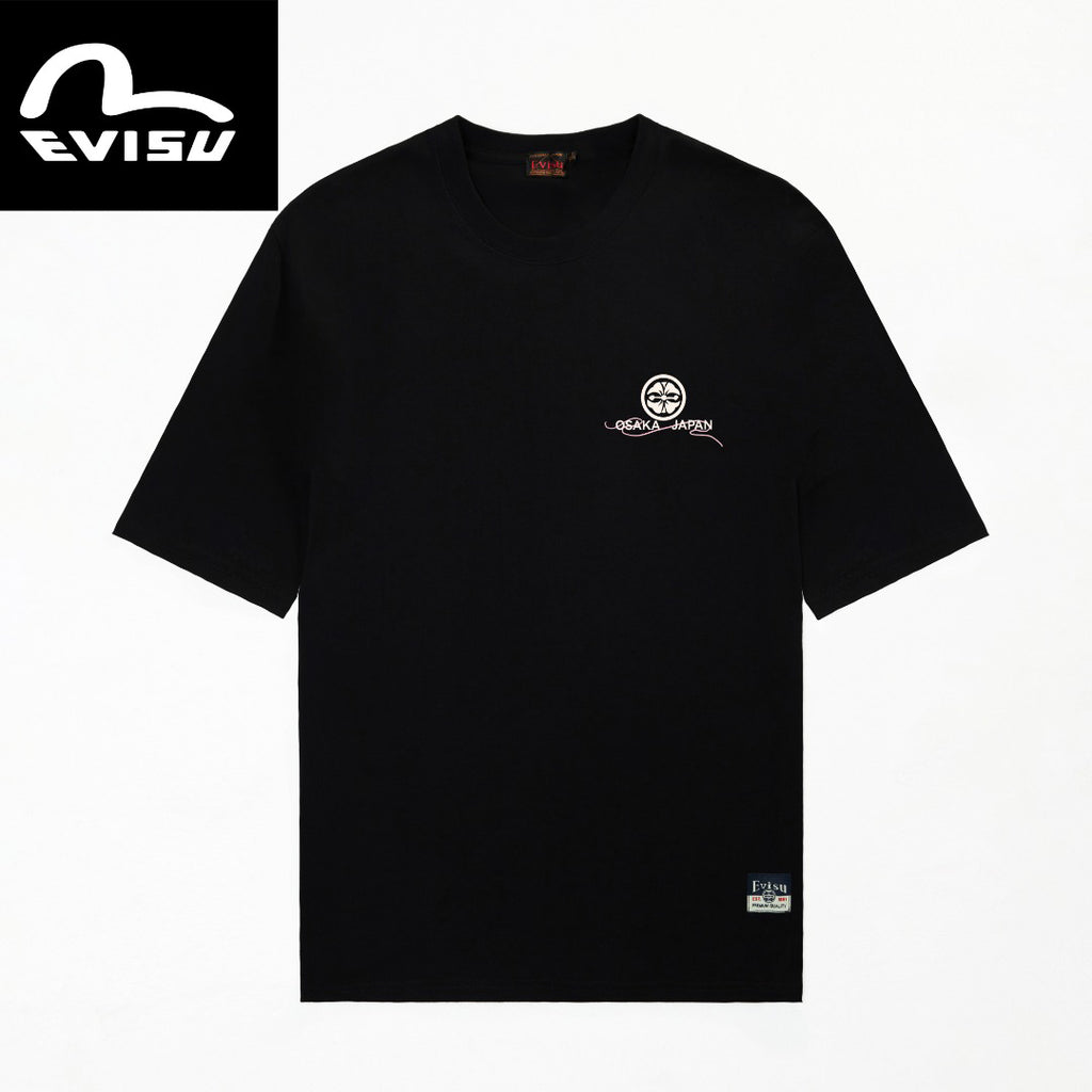EVISU "Lucky Cat Big M" Printed Short-Sleeve T-Shirt