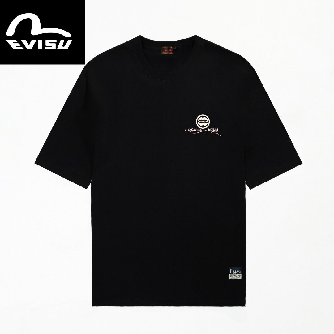 EVISU "Lucky Cat Big M" Printed Short-Sleeve T-Shirt