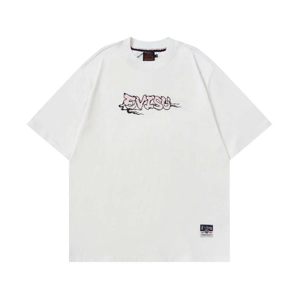EVISU "Daruma Big M" Print Short-Sleeve T-Shirt