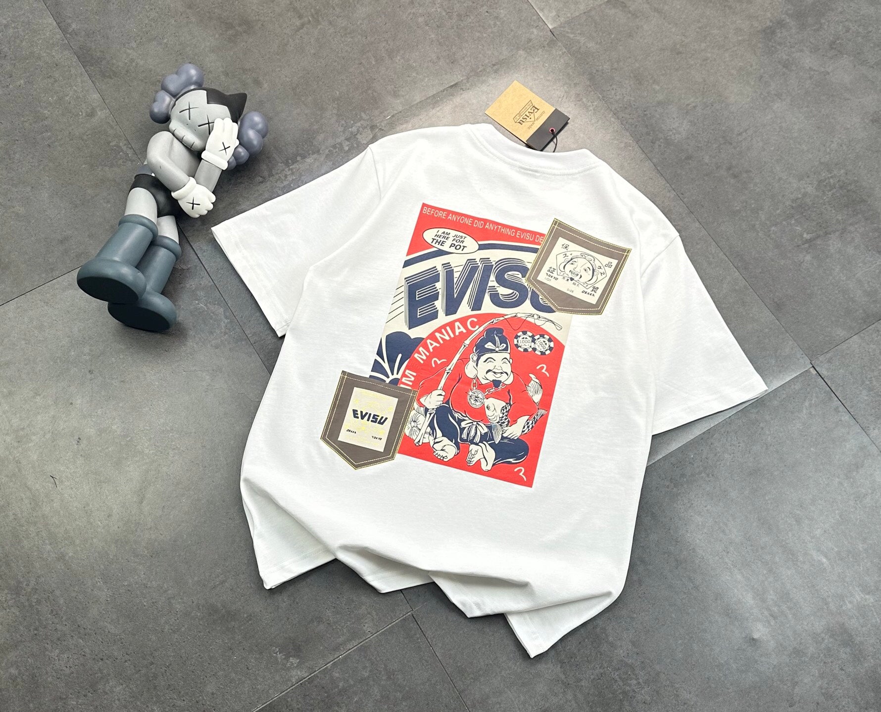 EVISU T-Shirt with a Vintage Poster Style