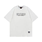 EVISU Black Daruma & Large "M" Print Short-Sleeve T-Shirt