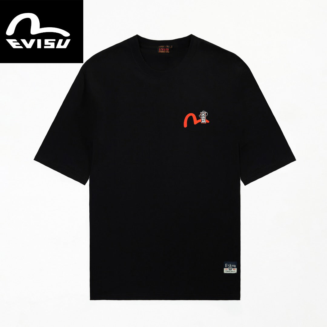 EVISU "Great Catch Prayer" Daruma "Big M" Print T-Shirt