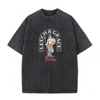 EVISU Vintage Washed & Distressed Short-Sleeve T-Shirt