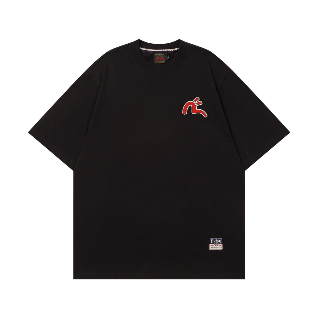 EVISU "Daruma Big M" Print Short-Sleeve T-Shirt