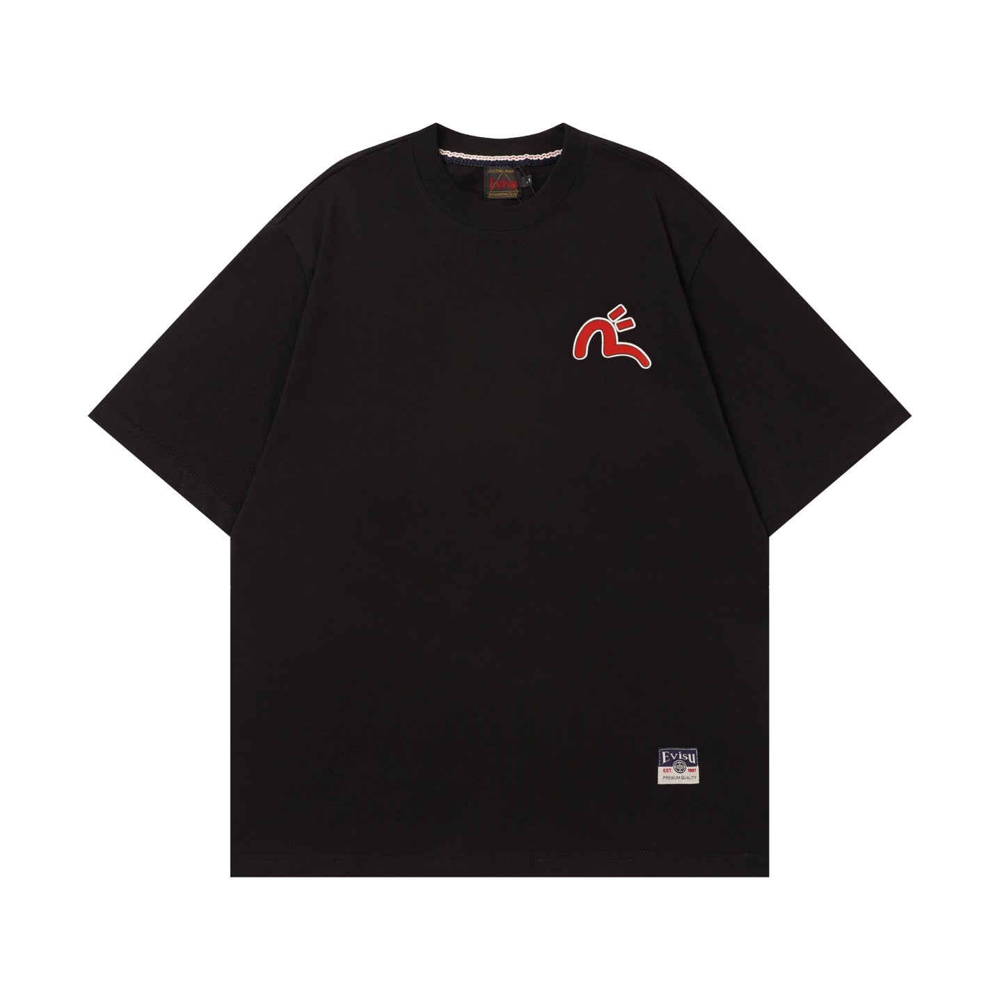 EVISU "Daruma Big M" Print Short-Sleeve T-Shirt