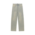 Evisu Men's x Loewe Anagram Embroidered Jeans – Light Wash Baggy Denim