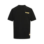 The T-shirt is from EVISU's "Heart-Hand Buddha Head" series.