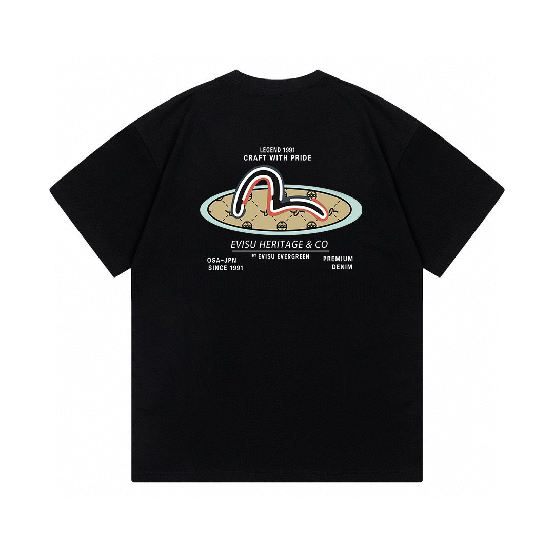 The EVISU Heritage & Co. series classic T-shirt is...