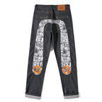 Evisu x Manga U-Shaped Graphic Jeans – Raw Denim Japanese Streetwear
