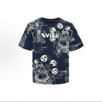 EVISU "All-Over Thunder God" Series T-Shirts