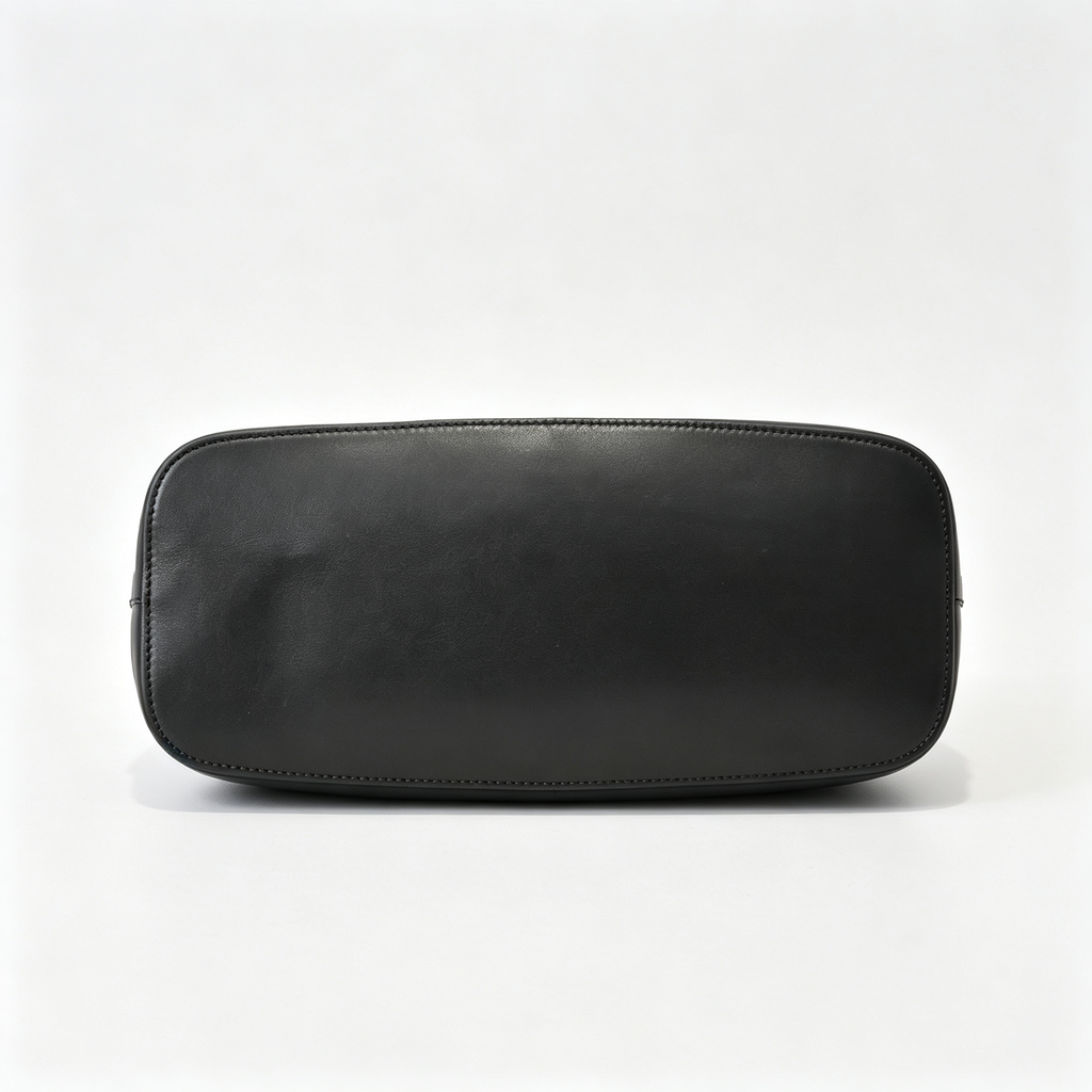 The Row Camden Medium Leather Bag | 32cm Black Smooth Calfskin Shoulder Bag | Minimalist Crossbody Tote
