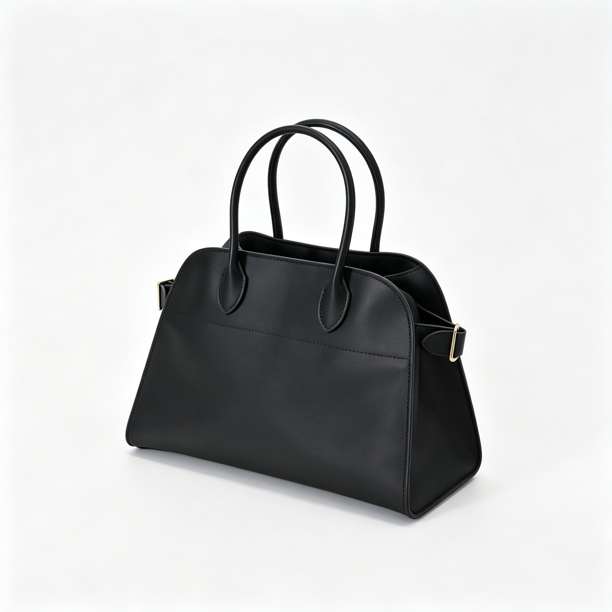 Soft Margaux 12 Bag in Pebbled Leather – Elegant Women’s Shoulder & Crossbody Tote, Black/Brown
