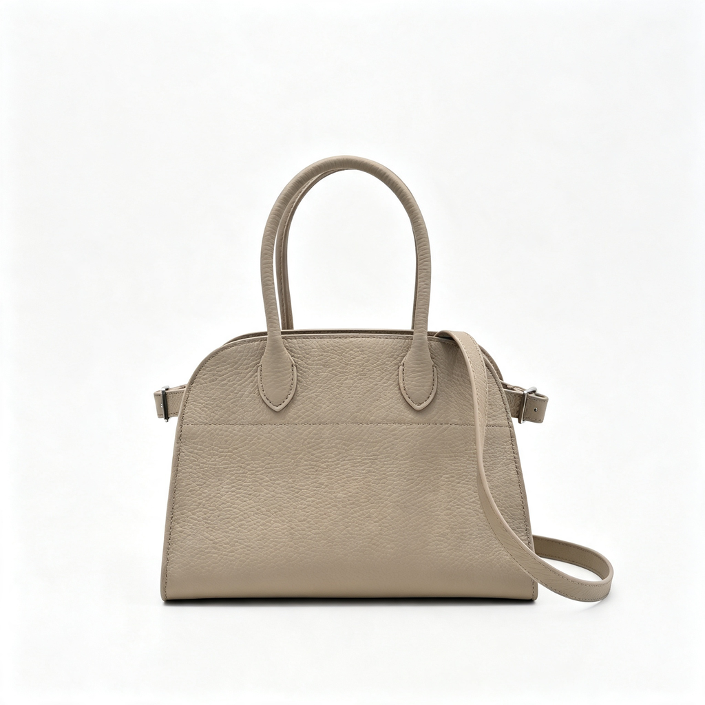 The Row Soft Margaux 10 Leather Tote Bag | Minimalist Commuter Handbag with Detachable Strap | Women's Designer Shoulder Bag