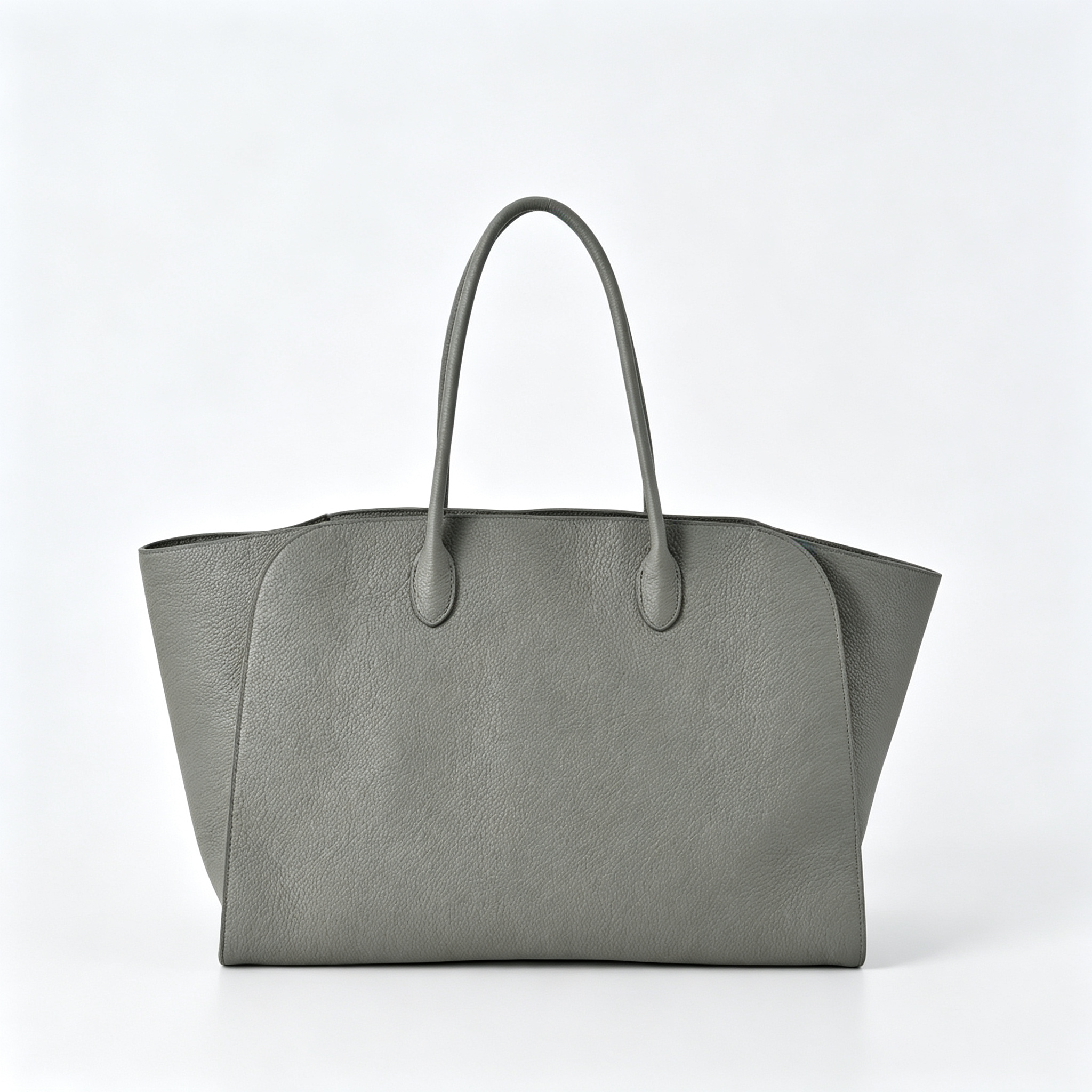 The Row Marlo Large Textured Leather Tote | 43×20×30cm Commuter Bag | Premium Italian Cowhide Shoulder Bag