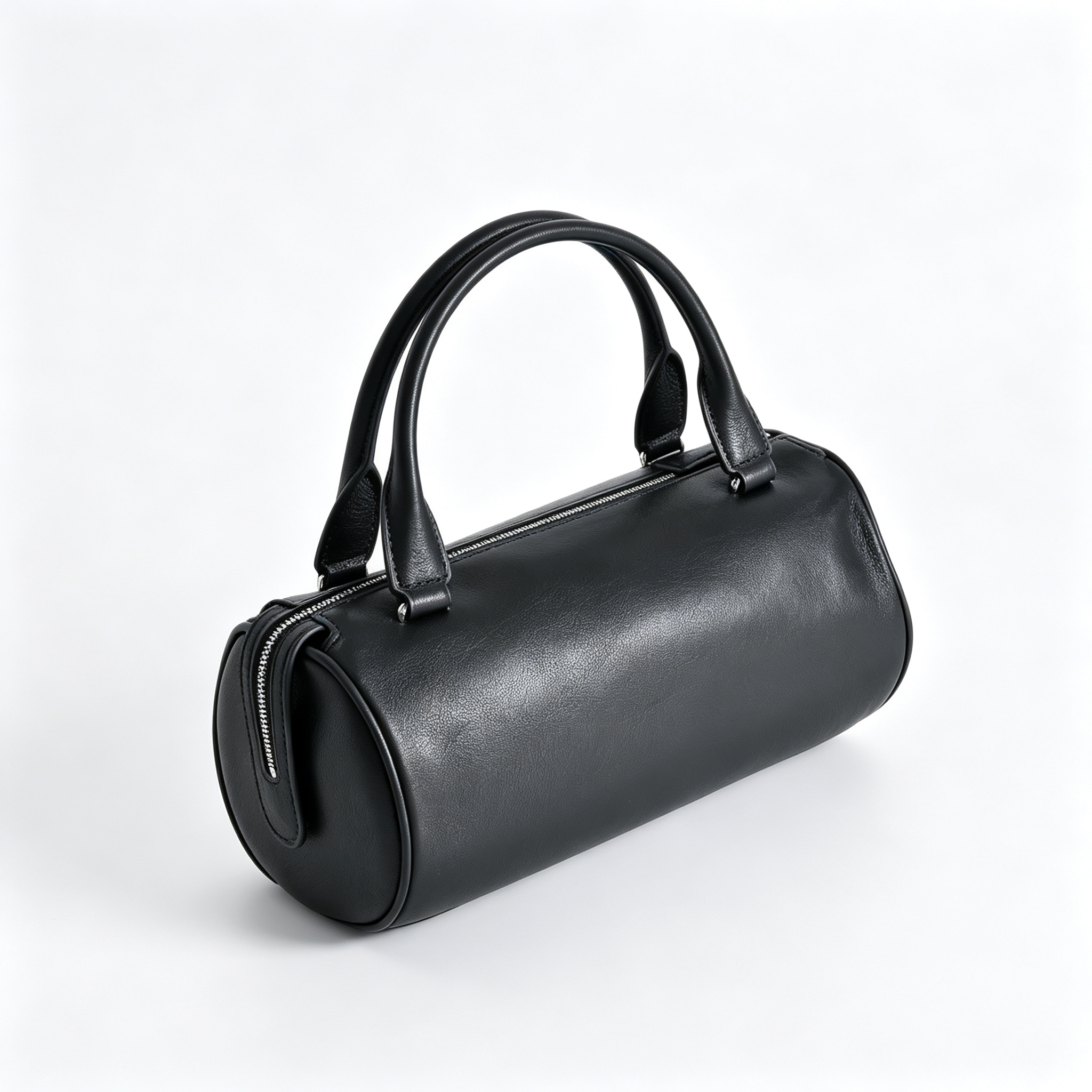 The Row Edith Cylinder Bag – Minimalist Leather Handbag with Dual Handles,