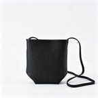 The Row N/S Park Mini Bucket Bag – Minimalist Leather Crossbody with Adjustable Strap,