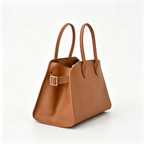 The Row Soft Margaux 15 Smooth Leather Tote Bag | Classic Caramel Commuter Handbag with Detachable Strap | Women's Luxury Shoulder Bag