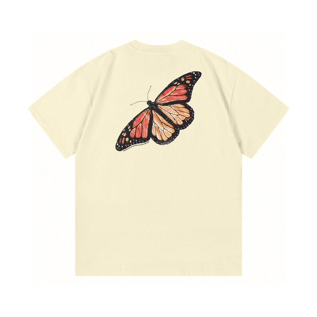 EVISU Vintage Monarch Butterfly Print Short-Sleeve T-Shirt