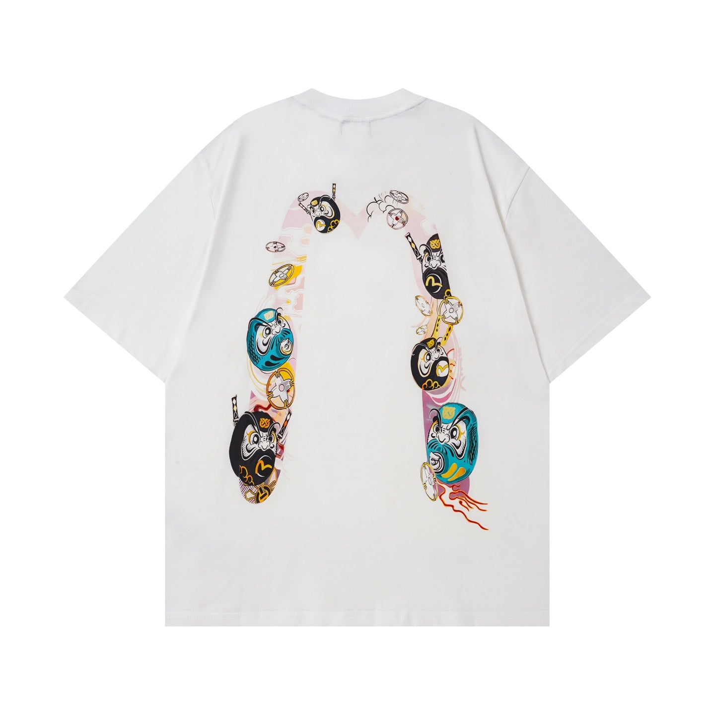 EVISU "Daruma Big M" Print Short-Sleeve T-Shirt