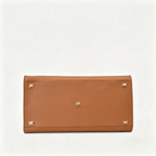 The Row Margaux 17 Large Handbag | 43cm Smooth Calfskin Leather Tote Bag | Tan/Camel Margaux Top Handle