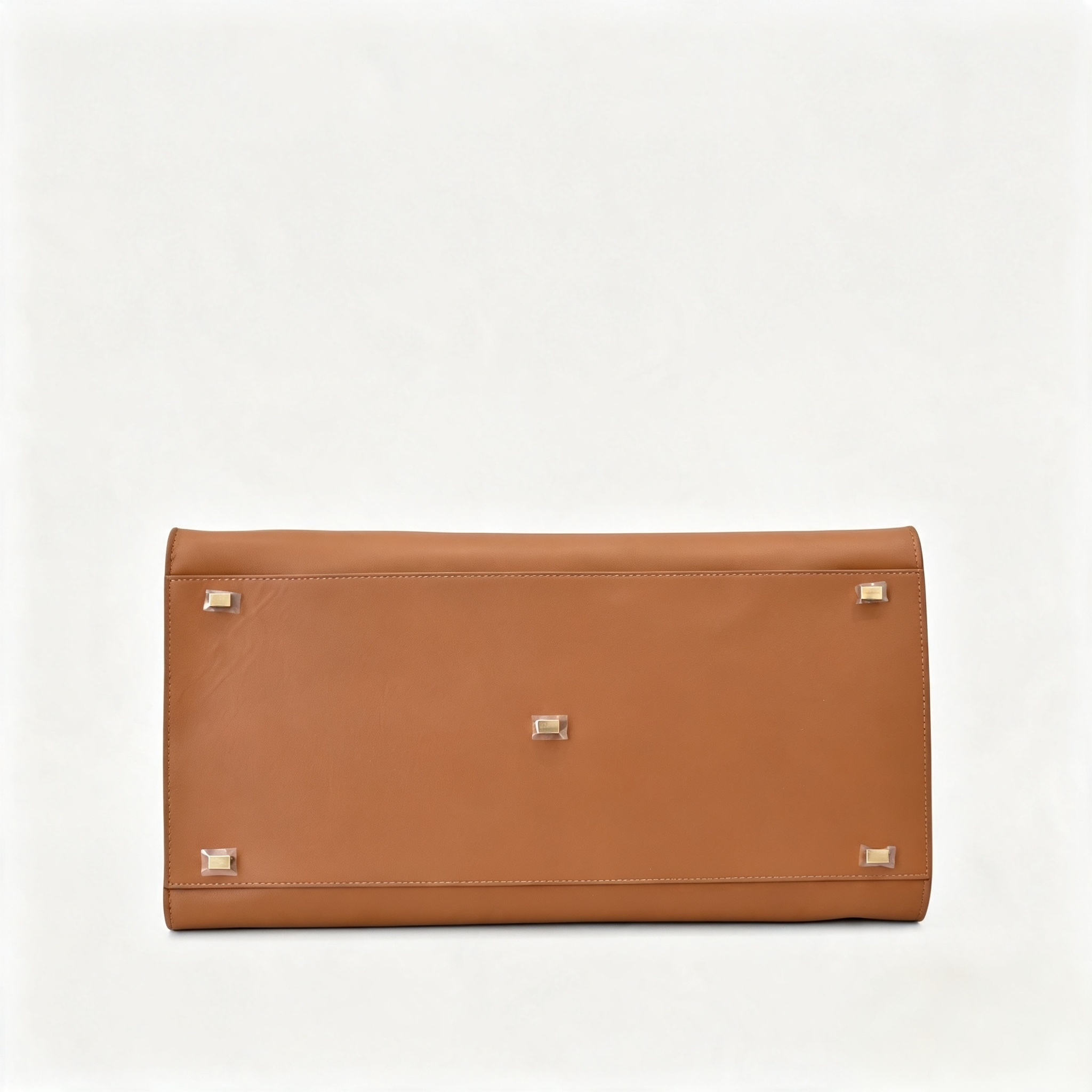 The Row Margaux 17 Large Handbag | 43cm Smooth Calfskin Leather Tote Bag | Tan/Camel Margaux Top Handle