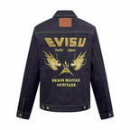 EVISU Gold Dragon Embroidered Denim Jacket