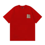 EVISU Short-Sleeve T-Shirt with Triangular God of Fortune Print
