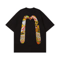 EVISU "Lucky Slot Machine" Themed Short-Sleeve T-Shirt with Large "M" Print