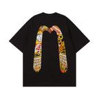 EVISU "Lucky Slot Machine" Themed Short-Sleeve T-Shirt with Large "M" Print