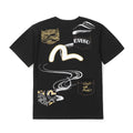 EVISU "Multi-Pocket & Gold Foil 'Big M'" Series Short-Sleeve T-Shirt