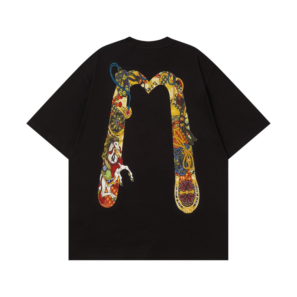 EVISU Year of the Horse Limited Edition Short-Sleeve T-Shirt with Large "M" Print