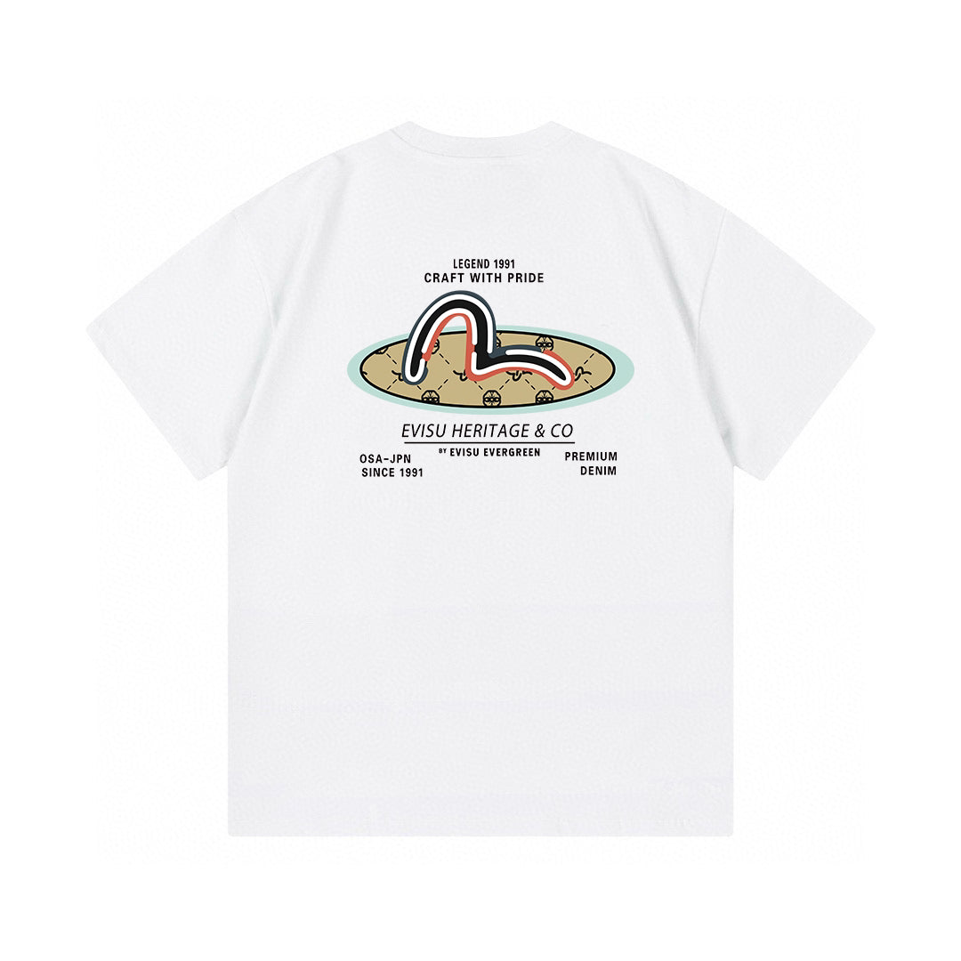 The EVISU Heritage & Co. series classic T-shirt is...