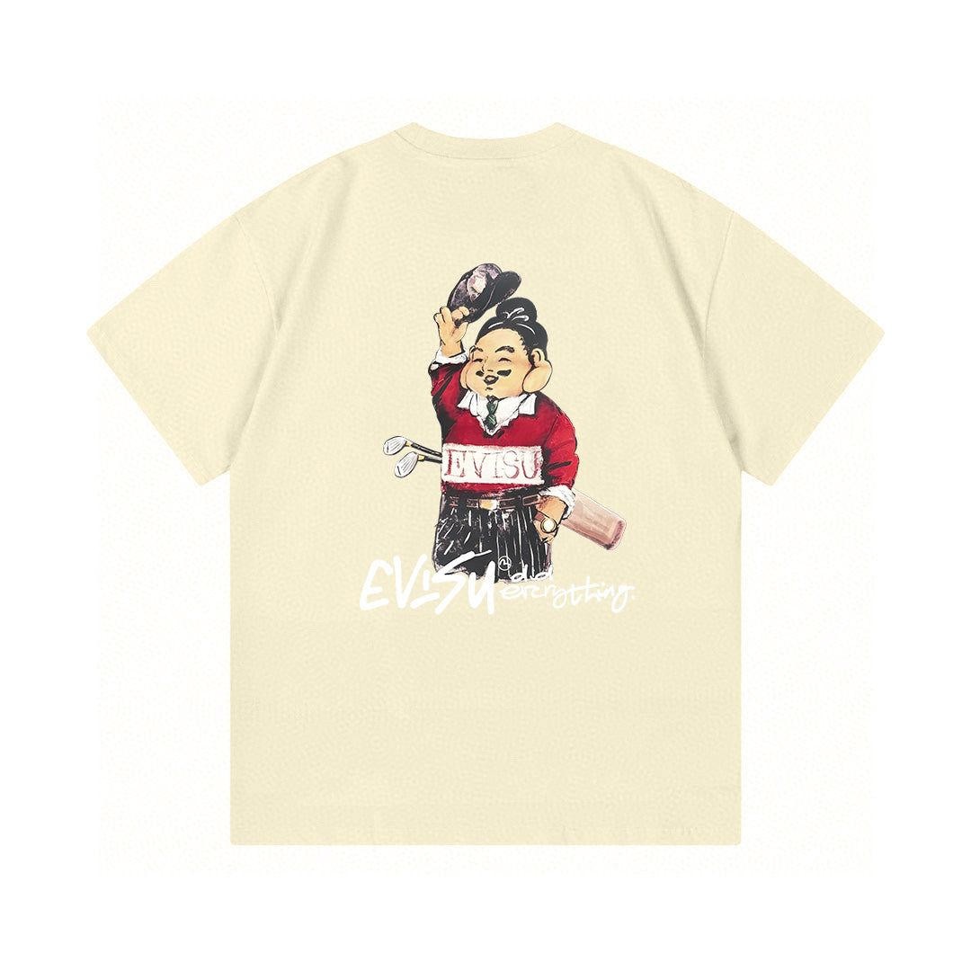 EVISU Golf-Themed Printed Short-Sleeve T-Shirt