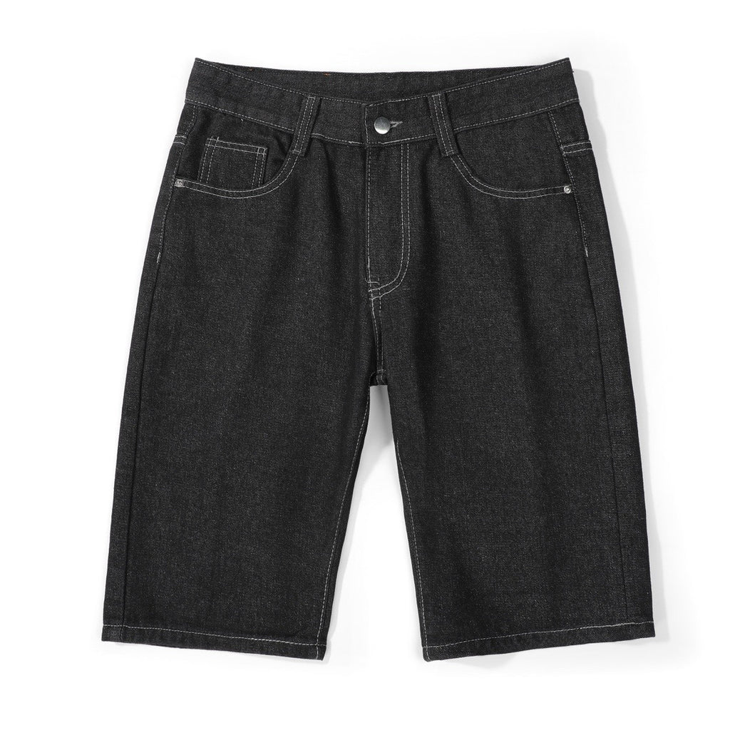 EVISU Denim Shorts featuring Daruma Print and Embroidered "Big M"