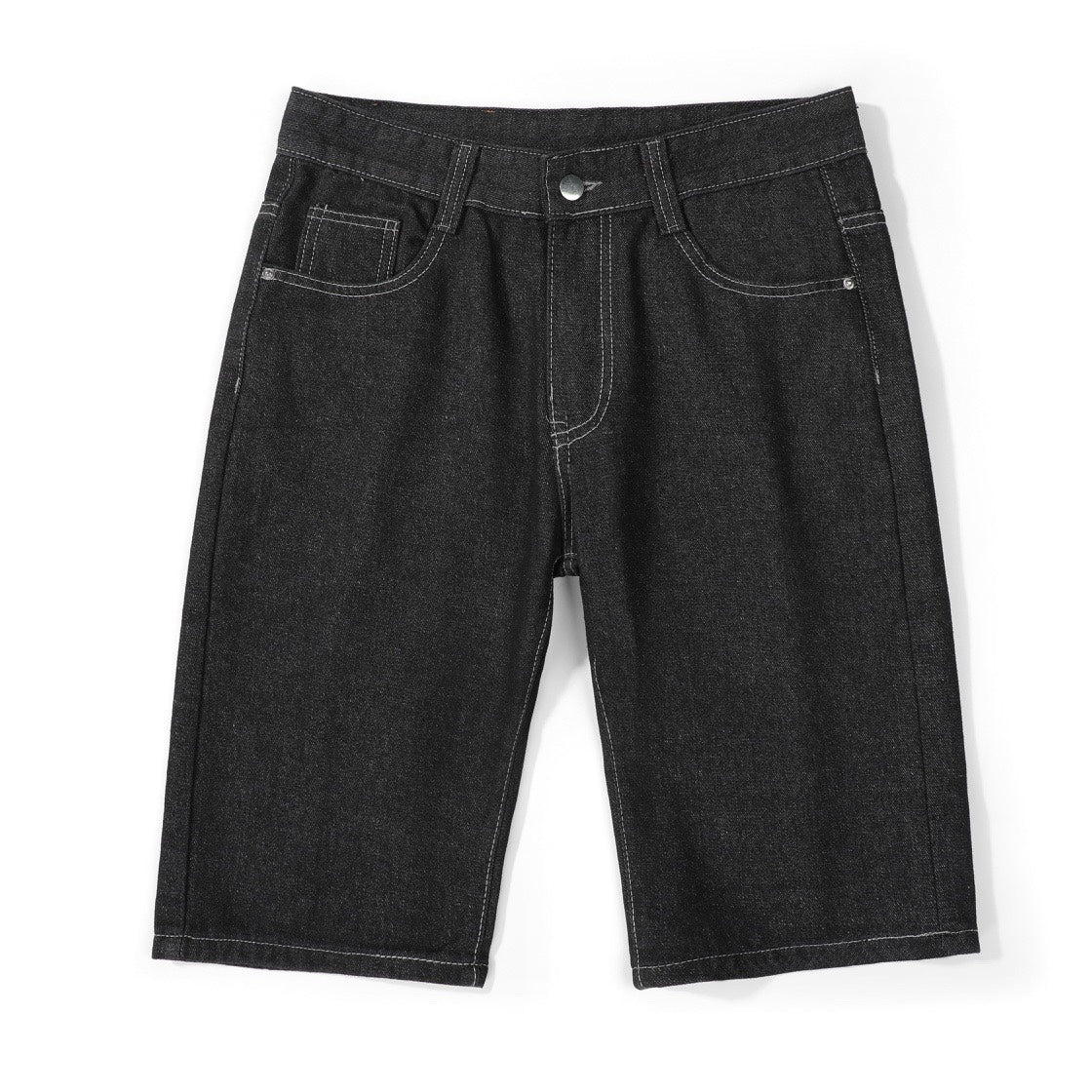 EVISU Denim Shorts featuring Daruma Print and Embroidered "Big M"